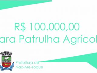 Administração recebe emenda de R$ 100 mil para a Patrulha Agrícola