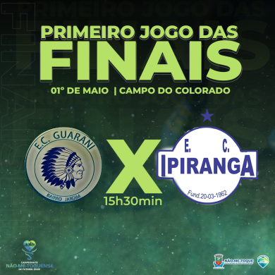 Guarani e Ipiranga disputam as finais do Não-Me-Toquense de Futebol