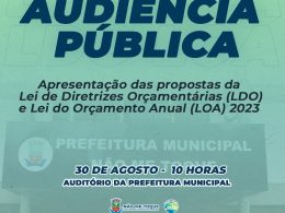LDO 2023 será apresentada em Audiência Pública