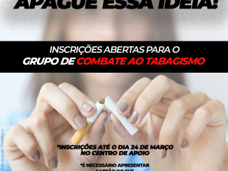 Inscrições abertas para o grupo de combate ao tabagismo